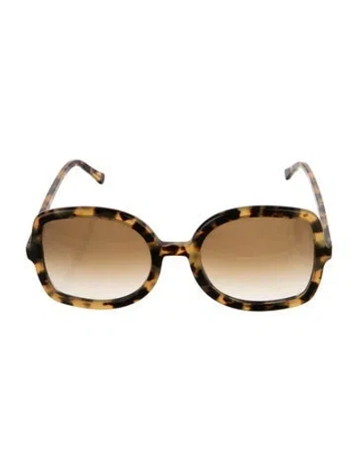 Pre-owned Ulla Johnson Oversize Gradient Sunglasses In Brown