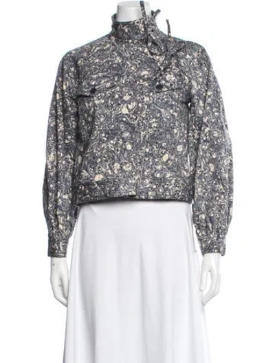 Pre-owned Ulla Johnson Paisley Print Jacket In Blue
