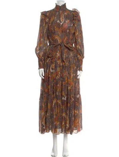 Pre-owned Ulla Johnson Paisley Print Long Dress