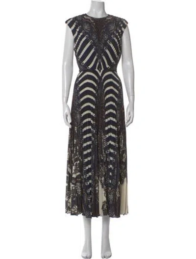 Pre-owned Ulla Johnson Paisley Print Long Dress In Multi