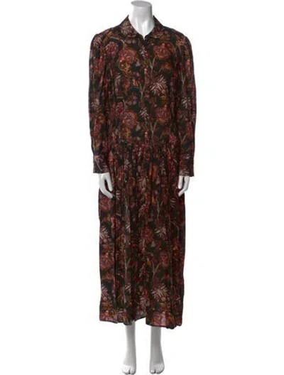 Pre-owned Ulla Johnson Paisley Print Long Dress In Pink