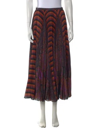 Pre-owned Ulla Johnson Paisley Print Long Skirt In Multi