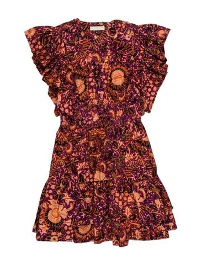 Pre-owned Ulla Johnson Paisley Print Mini Dress In Multi