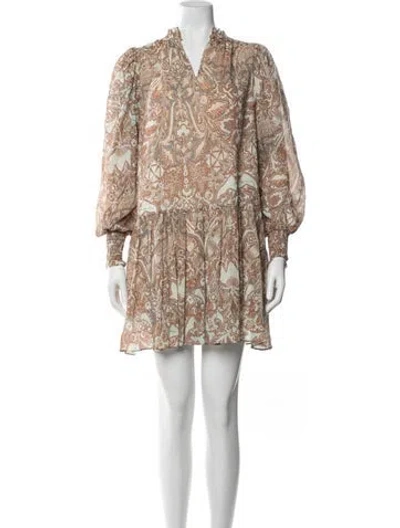 Pre-owned Ulla Johnson Paisley Print Mini Dress In Multi