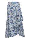 Ulla Johnson Paisley-print Ruffled Skirt In Blue