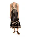 Ulla Johnson Palermo Ricrac And Grosgrain-trimmed Cotton-poplin Midi Dress In Black