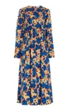 Ulla Johnson Palma Sequin-embroidered Printed Cotton Maxi Dress In Multicolor