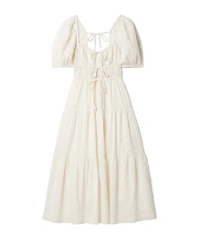 Ulla Johnson Palma Tie-up Dress In White