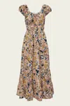 Ulla Johnson Paloma Cap Sleeve Midi Dress In Magnolia In Multi