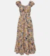 Ulla Johnson Paloma Cap Sleeve Midi Dress In Magnolia In Multi