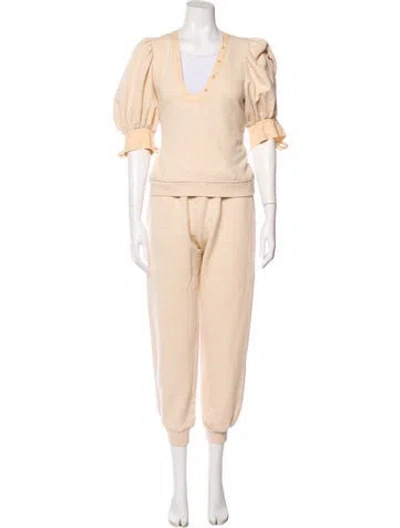 Pre-owned Ulla Johnson Pant Set In Neutral