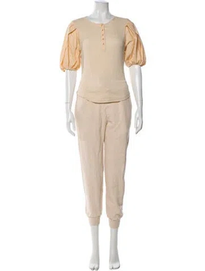 Pre-owned Ulla Johnson Pant Set In Neutral