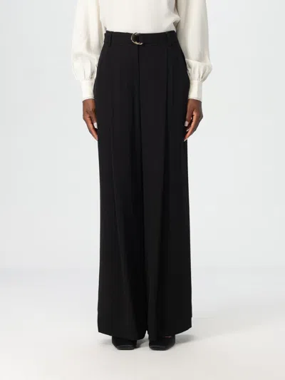 Ulla Johnson Belted Crepe Palazzo Trousers In Schwarz