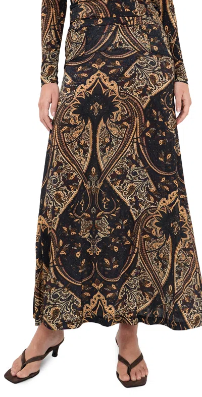 Ulla Johnson Paola Jersey Skirt Twilight Paisley