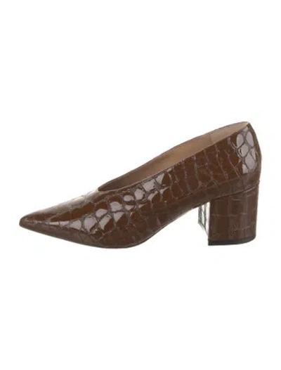 Pre-owned Ulla Johnson Patent Leather Pumps In Brown