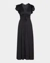 Ulla Johnson Patrice Flutter-sleeve Midi Dress