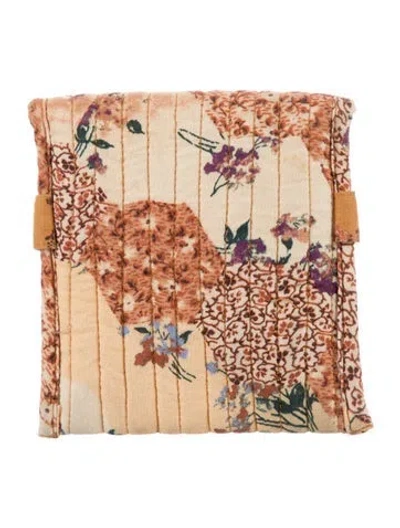 Pre-owned Ulla Johnson Pattern Print Travel Pouch In Brown