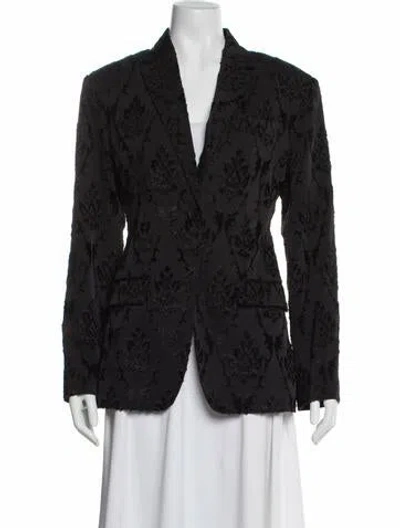 Pre-owned Ulla Johnson Patterned Blazer W/ Tags In Black