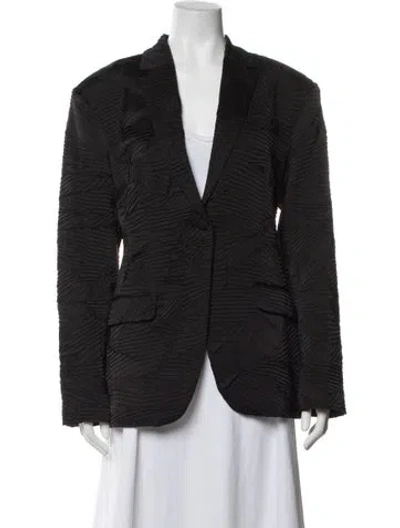 Pre-owned Ulla Johnson Patterned Blazer W/ Tags In Black