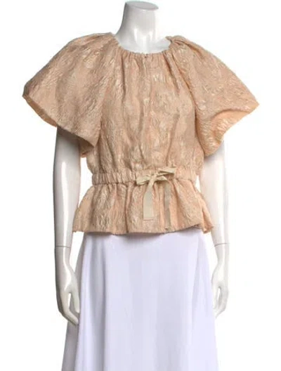 Pre-owned Ulla Johnson Patterned Crew Neck Blouse