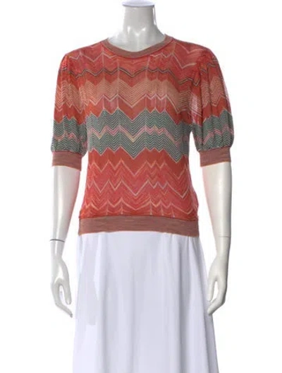 Pre-owned Ulla Johnson Patterned Crew Neck Sweater In Multi
