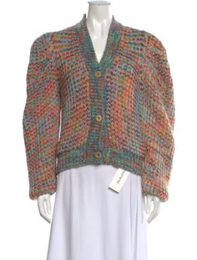 Pre-owned Ulla Johnson Patterned Crew Neck Sweater In Multicolor