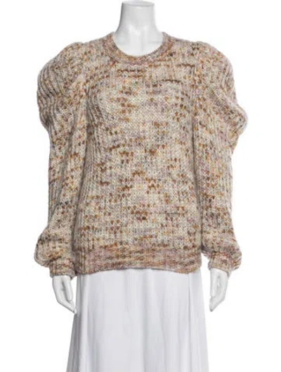 Pre-owned Ulla Johnson Patterned Crew Neck Sweater In Multicolor
