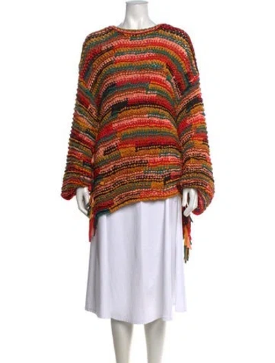 Pre-owned Ulla Johnson Patterned Crew Neck Sweater In Pink