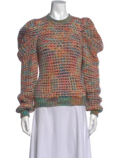 Pre-owned Ulla Johnson Patterned Crew Neck Sweater In Pink