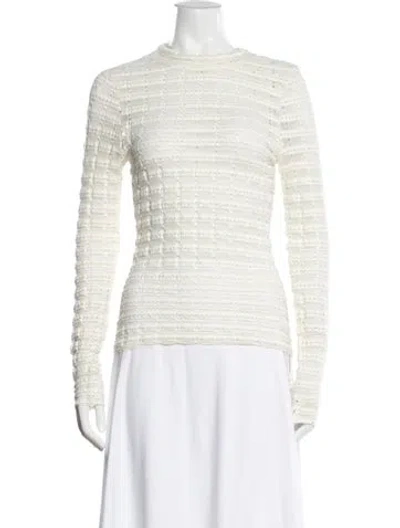 Pre-owned Ulla Johnson Patterned Crew Neck Top In Neutrals