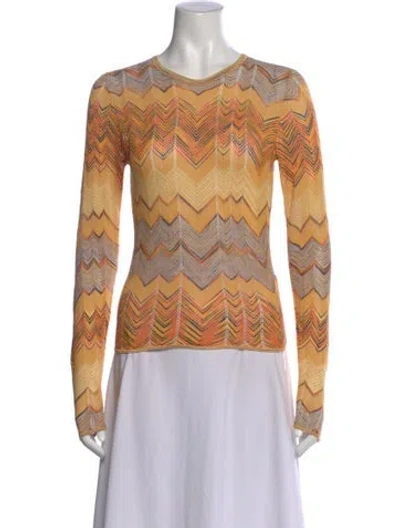 Pre-owned Ulla Johnson Patterned Crew Neck Top W/ Tags In Multi