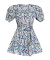 Ulla Johnson Rosalie Short Sleeve Mini Dress In Ciel