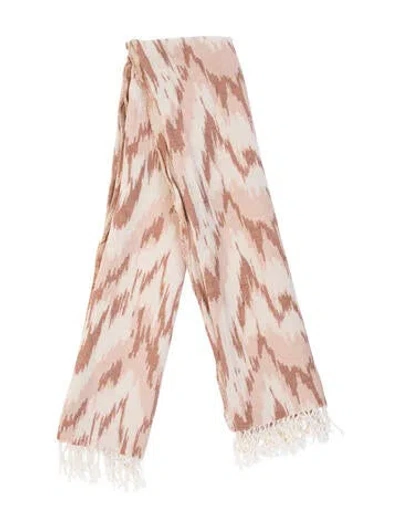 Pre-owned Ulla Johnson Patterned Infinity Scarf In Neutrals