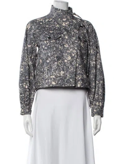 Pre-owned Ulla Johnson Patterned Jacket In Blue