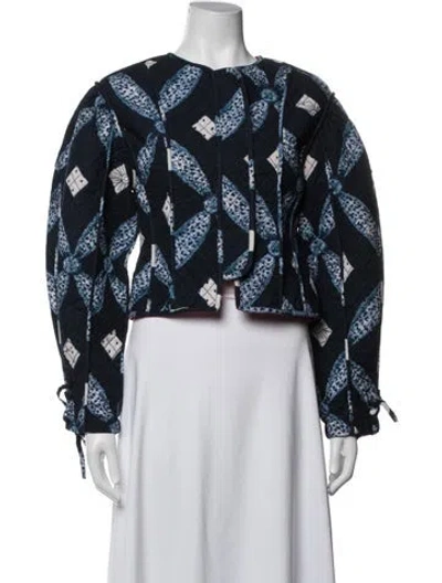 Pre-owned Ulla Johnson Patterned Jacket In Blue