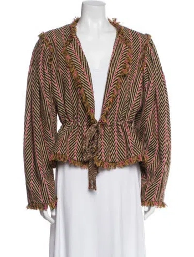 Pre-owned Ulla Johnson Patterned Jacket In Brown