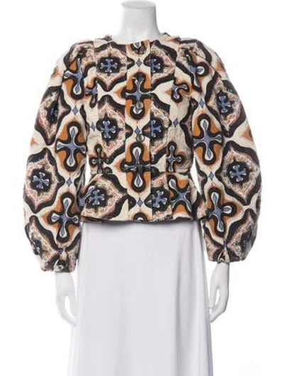 Pre-owned Ulla Johnson Patterned Jacket In Neutrals