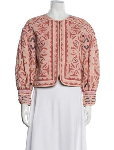 Pre-owned Ulla Johnson Patterned Jacket In Pink