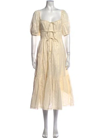 Pre-owned Ulla Johnson Patterned Long Dress In Neutral