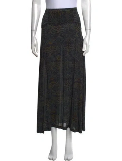 Pre-owned Ulla Johnson Patterned Long Skirt In Blue