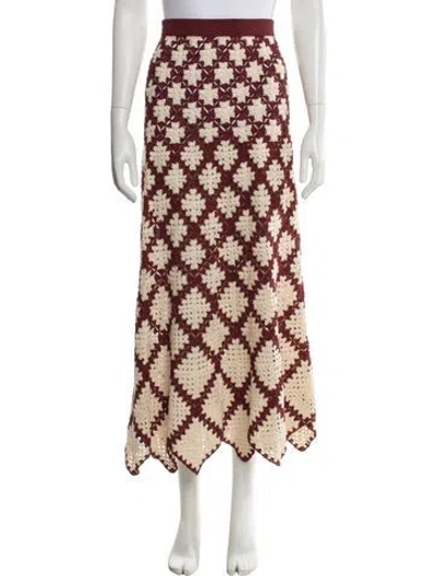 Pre-owned Ulla Johnson Patterned Long Skirt In Multicolor