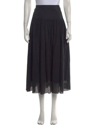 Pre-owned Ulla Johnson Patterned Long Skirt W/ Tags In Blue