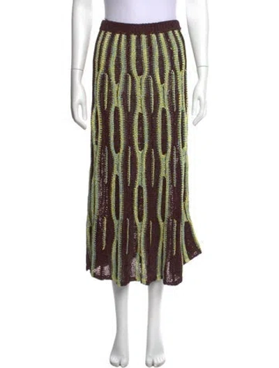 Pre-owned Ulla Johnson Patterned Long Skirt W/ Tags In Multicolor