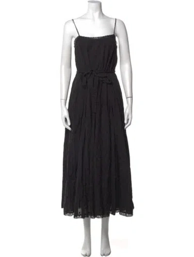 Pre-owned Ulla Johnson Patterned Midi Length Dress In Black