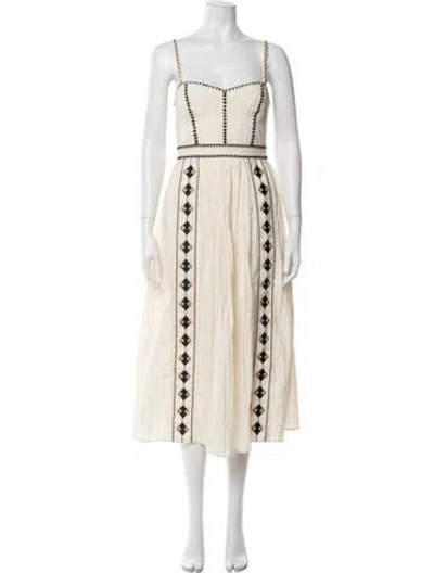 Pre-owned Ulla Johnson Patterned Midi Length Dress In Black/neutrals