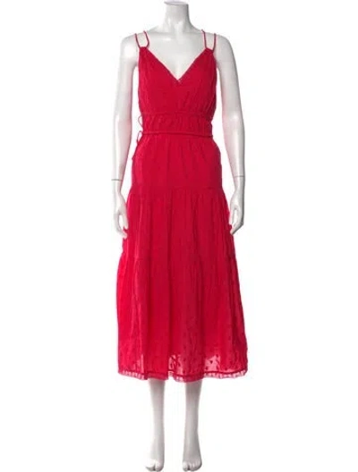 Pre-owned Ulla Johnson Patterned Midi Length Dress W/ Tags In Pink
