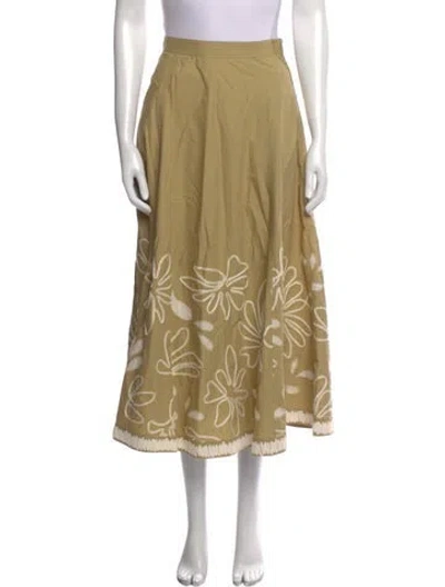 Pre-owned Ulla Johnson Patterned Midi Length Skirt In Brown