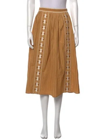 Pre-owned Ulla Johnson Patterned Midi Length Skirt In Neutrals
