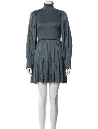 Pre-owned Ulla Johnson Patterned Mini Dress In Blue