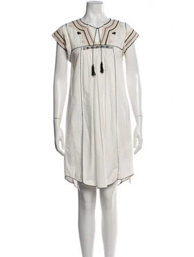 Pre-owned Ulla Johnson Patterned Mini Dress In Neutrals
